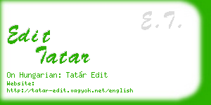 edit tatar business card