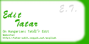 edit tatar business card